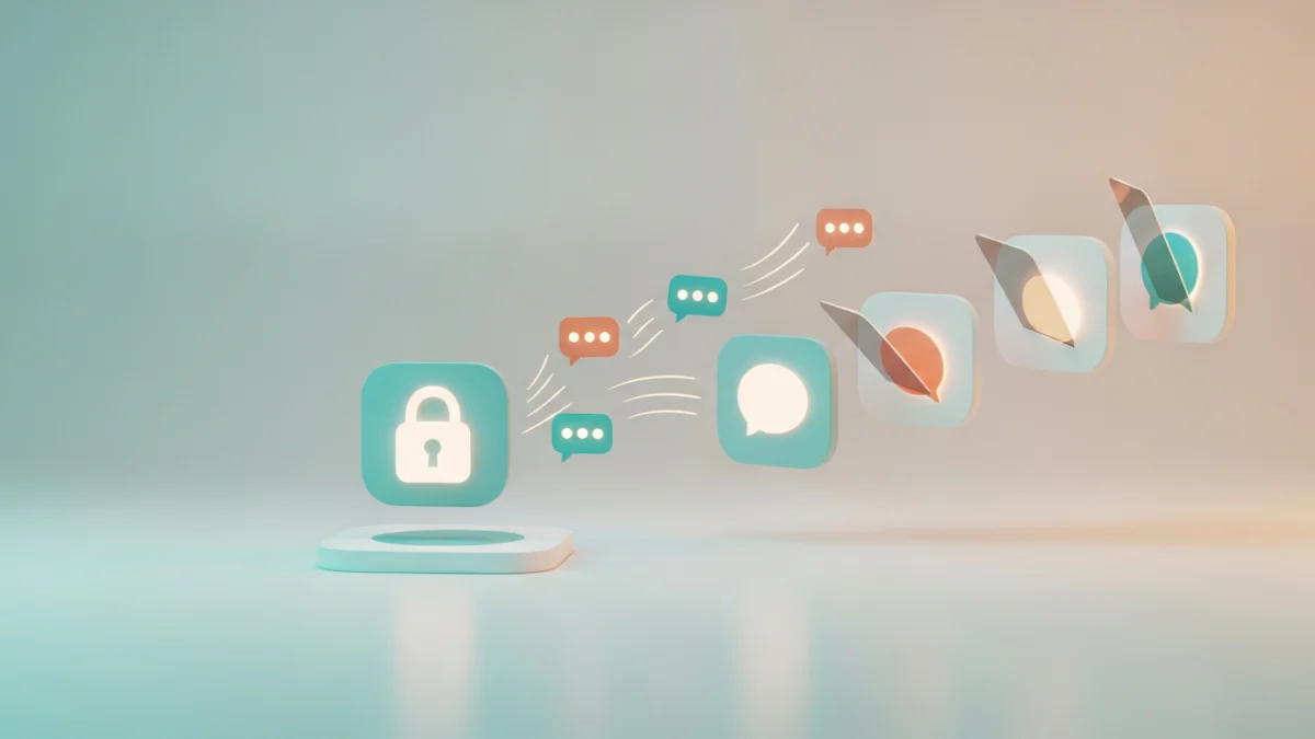 Illustration of moving from one locked AI chat app to several open alternatives