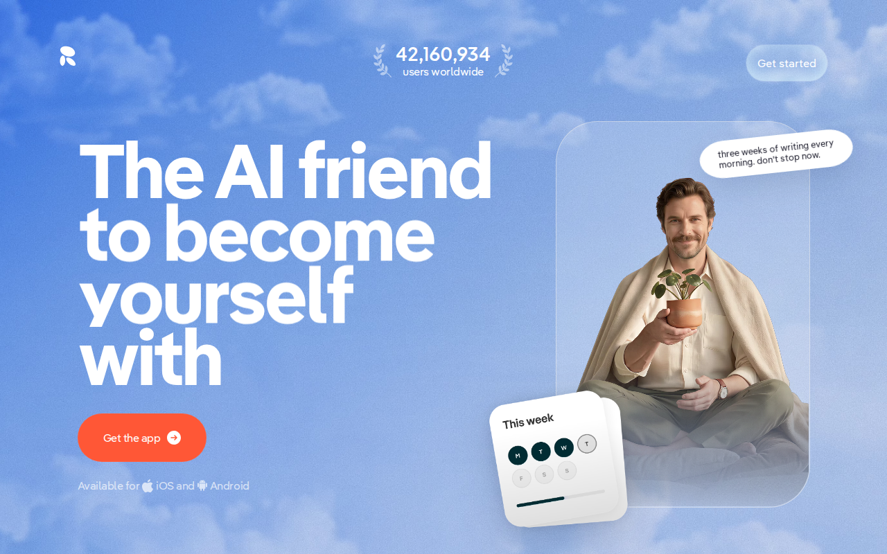Replika interface (2026)