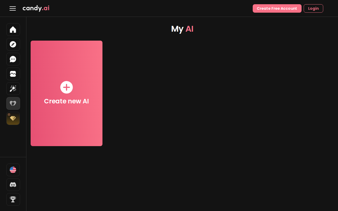 Candy AI interface (2026)