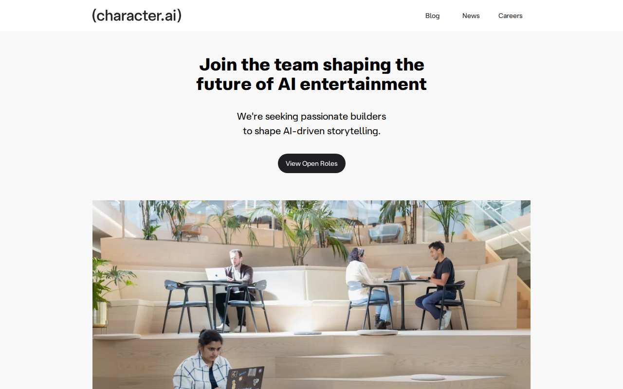 Character.AI interface (2026)